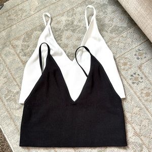 Ribbed stretchy bralettes